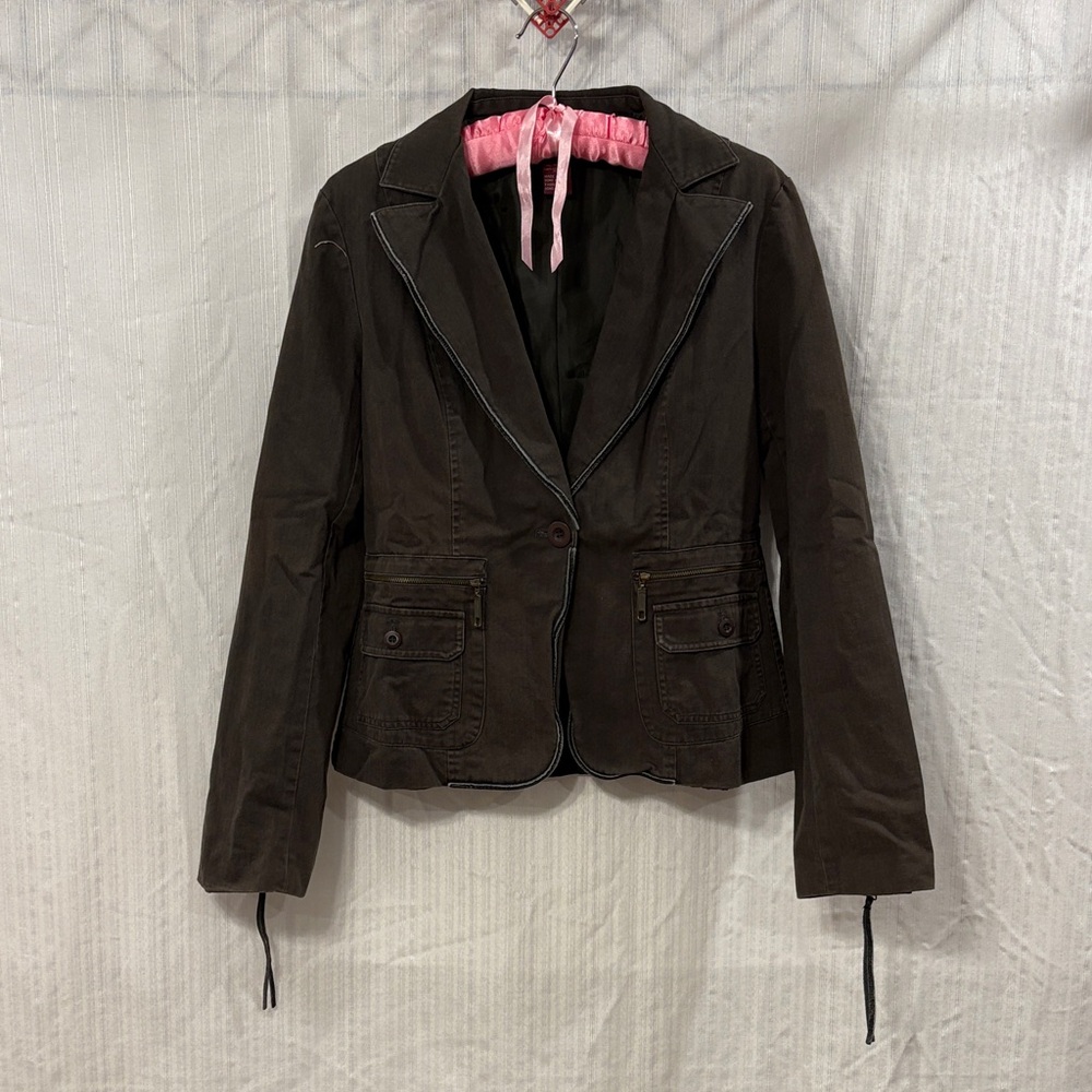 Buffalo David Bitton Leather Trim Blazer